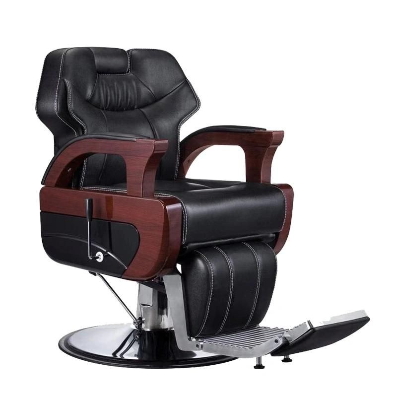 Hl-9236 Salon Barber Chair for Man or Woman with Stainless Steel Armrest and Aluminum Pedal