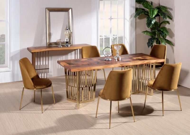 Us Stylish Popular Style Dining Room Set Table Set with 4 Chairs for Dining Room