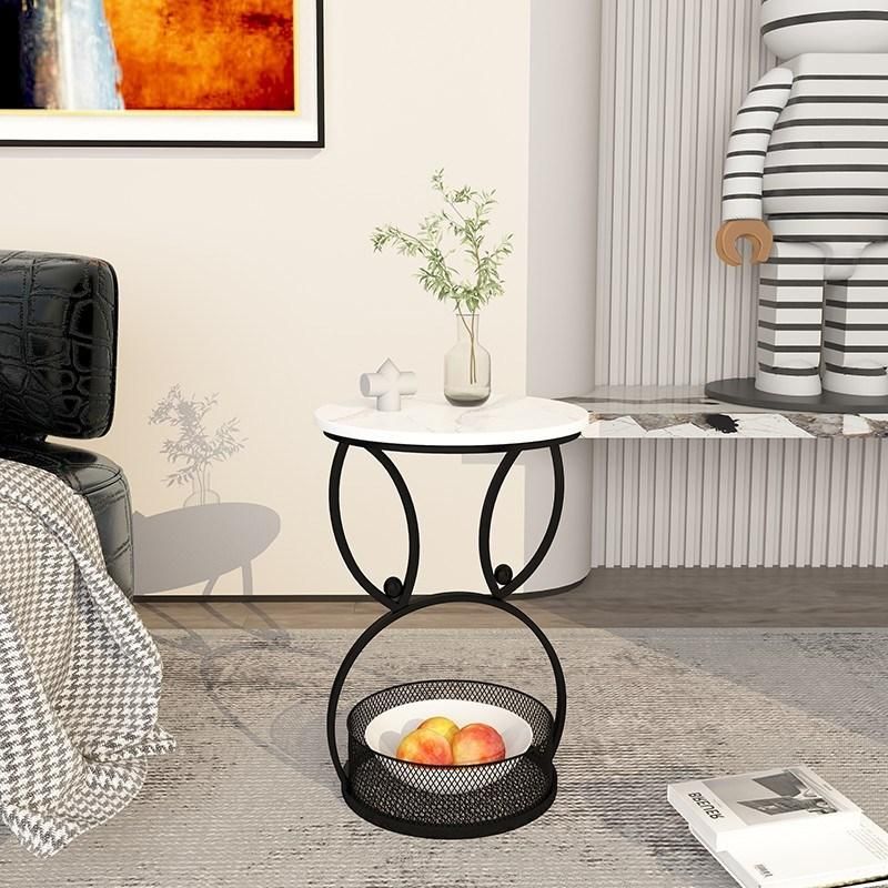New Arrival Design Storage Bright Gold Round Modern Side Tables for Sofa Small Side Table
