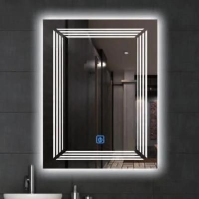 Hot Sale Wall Glass Mirror Hotel Bathroom Makeup LED Lighted Cosmetic Glass Waterproof Mirror