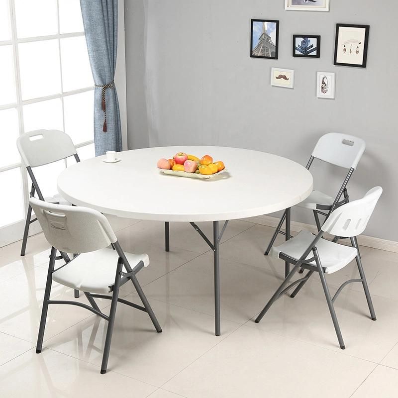 Home Outdoor Furniture Folding Banquet Dining Furniture Wedding Plastic Round Tables