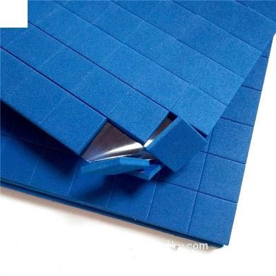 25*25*3mm of Adhesive Blue EVA Foam Padding for Glass Shipping with Plastic Edge Protector Pads on Sheets