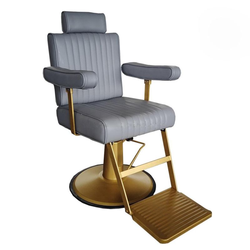 Hl-9282A Salon Barber Chair for Man or Woman with Stainless Steel Armrest and Aluminum Pedal