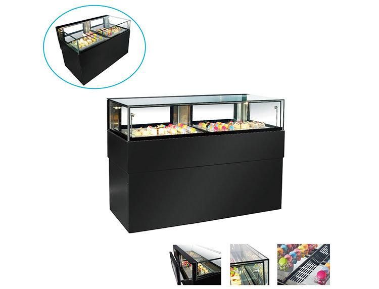 Commercial Glass Drawer Chocolate Rfrigerator Showcase