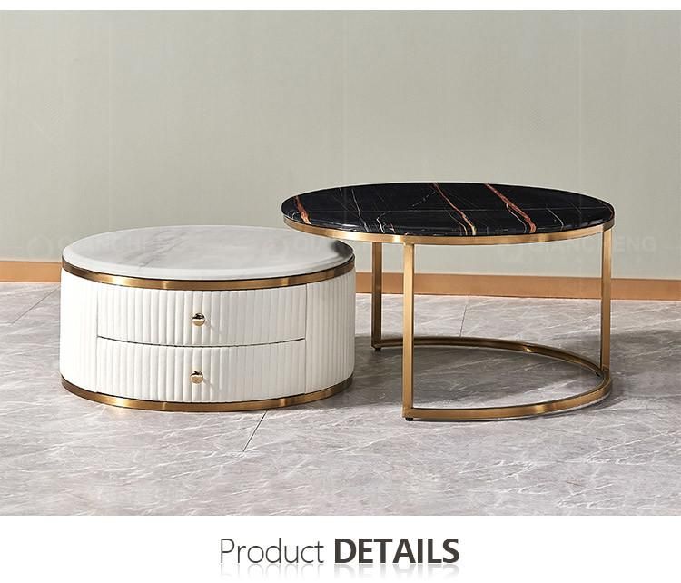 Wholesale Luxury Modern Tea Table Metal Living Room Furniture Center Table Fashion Home Coffee Table Set