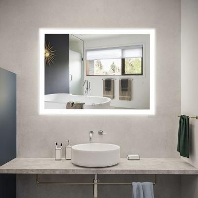 Decor Large Rectangular LED Illuminated Bathroom Mirror for Hotel