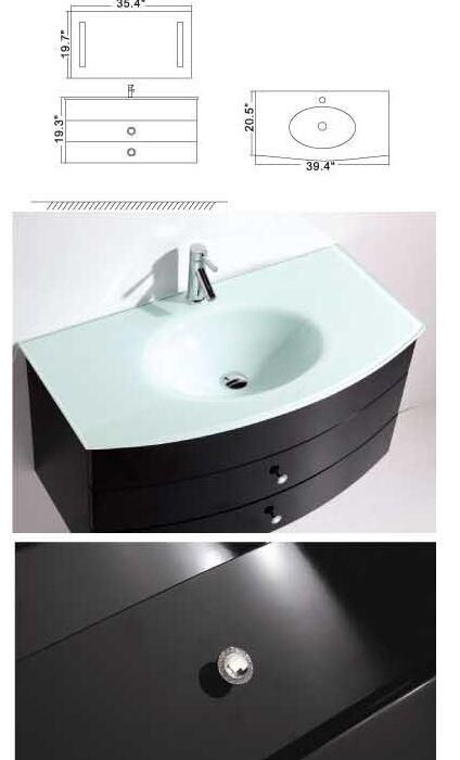 Cheap Model Wholesale MDF Bathroom Vanity with Mirror