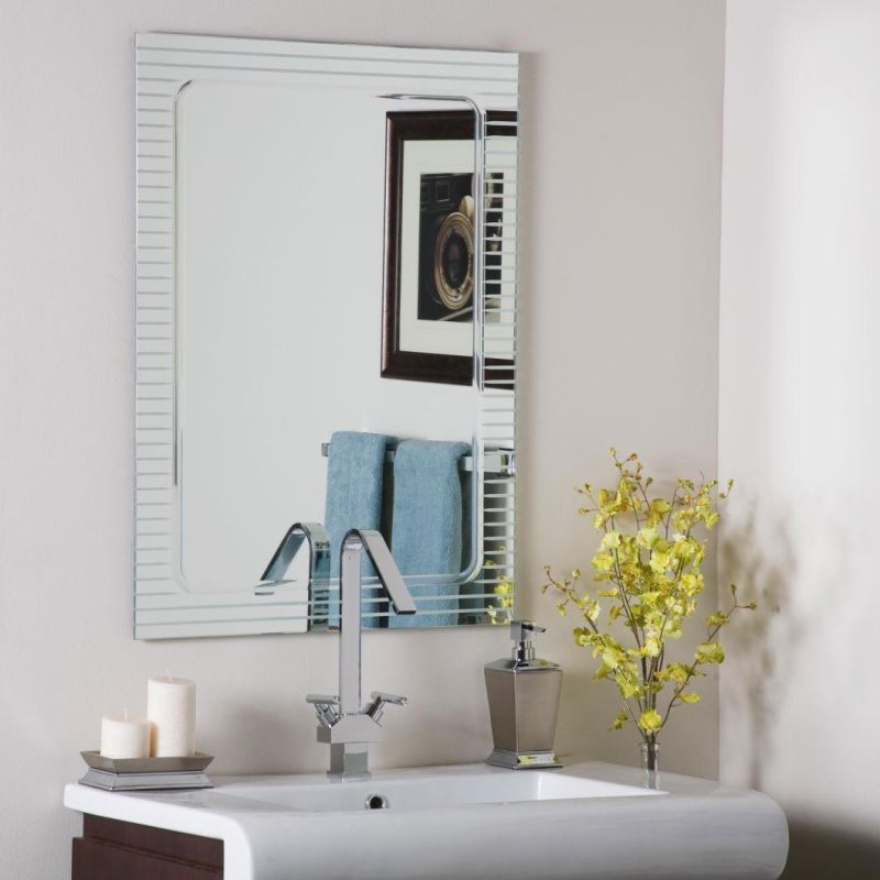 Silver Modern Bathroom Mirror Factory Wholesale LED Bathroom Glass Mirror 31.5 X 23.5"