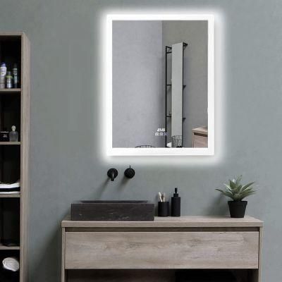 LED Backlit Glass Bath Mirror with LED Lights Luxury Wash Basin LED Smart Mirror Fitness Touch Screen