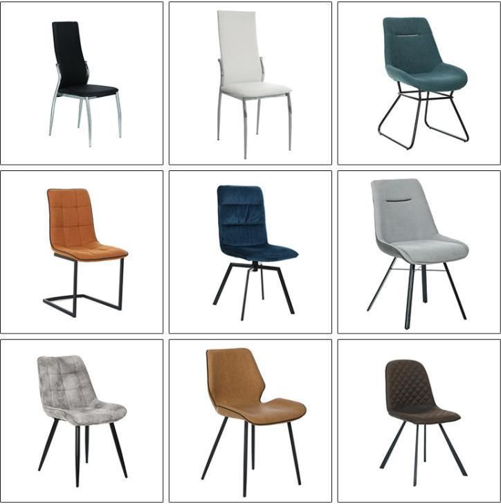 Modern Home Bar Outdoor Furniture PU Leather Seat Metal Leg Bar Stool High Chair for Living Room