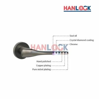Hot Sales Silver Bright Zinc Door Handle for Iron/Wooden Door