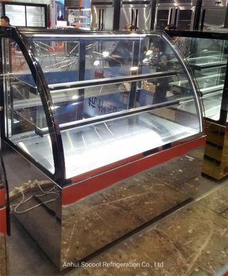 Refrigerated Restaurant Display Cabinet with Adjustable Glass Shelves