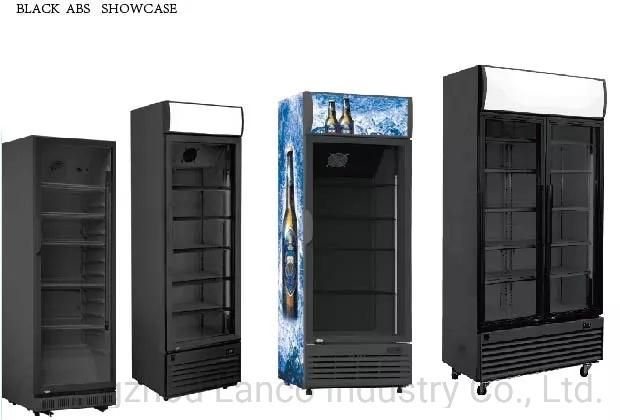 Glass Door Commercial Upright Showcase Beverage Refrigerator for Supermarket Mall