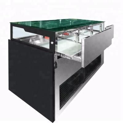 Auto Defrost Chocolate Refrigerated Showcase for Cafe Shop