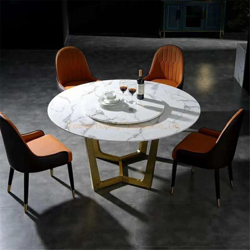 Modern White Gold 12 Person Wedding Chair Table 18 mm Plywood PVC Hotel Dining Table