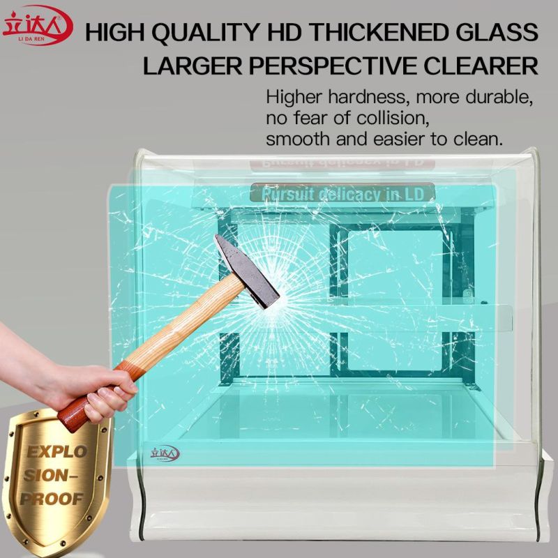 Professional Restaurant Equipment Counter Top Glass Hot Fast Food Heated Warming Display Cabinet Electric Warmer Showcase Kitchen Appliance