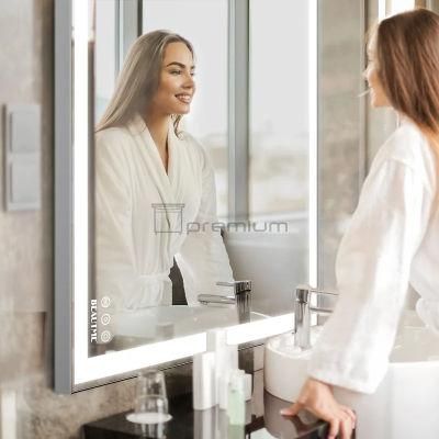LED Bathroom Vanity Mirror Wall Mounted Smart Mirror Wholesale LED Bathroom Backlit Wall Glass Vanity Mirror Tube Strip
