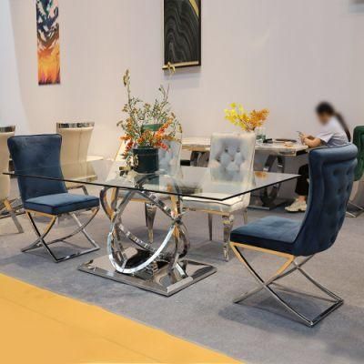 Glass Dining Room Sets Simple Modern Furniture Metal Dining Table
