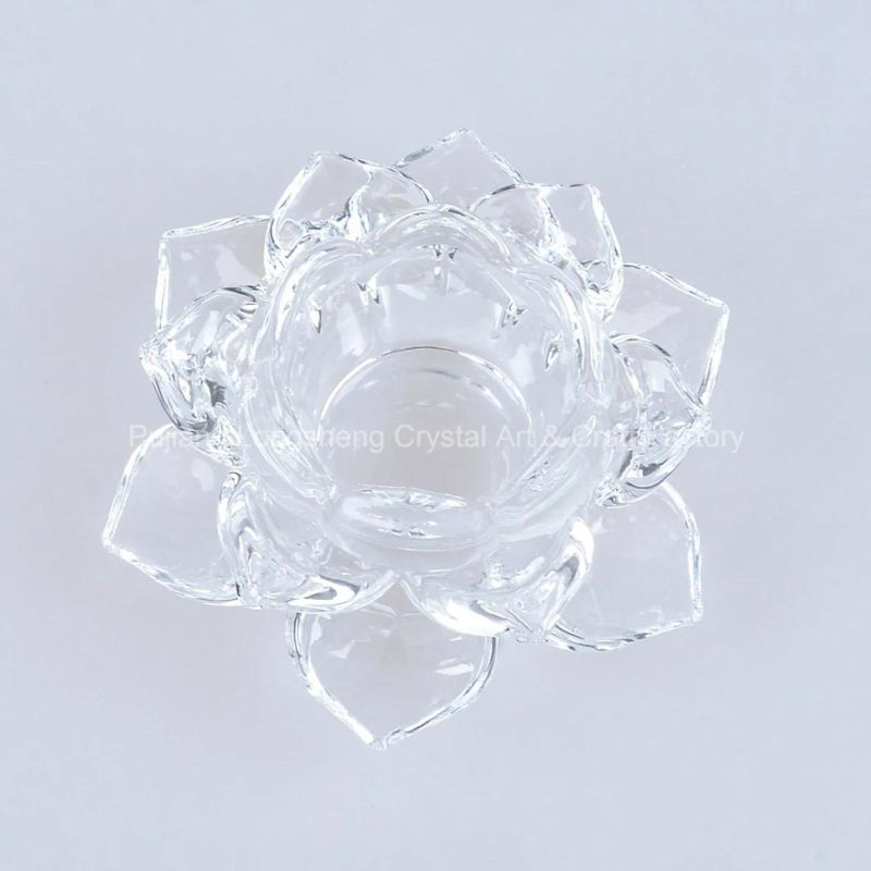 Glass Candle Sticker Crystal Wedding Desk Decors