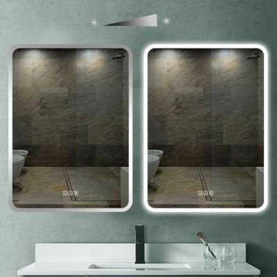 Hotel LED Wall Mirrors Frameless Bath Mirrors Bathroom Lighted Glass Mirror with Waterproof IP44 Rating