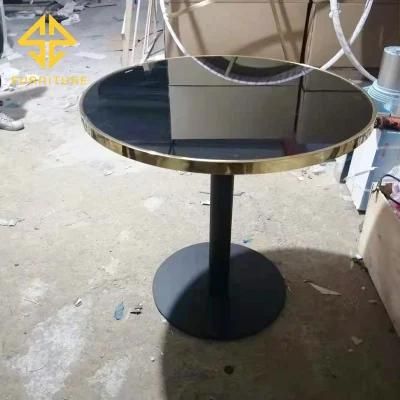 Euro Style Stainless Steel with Glass Top Bar Table Cake Table for Event