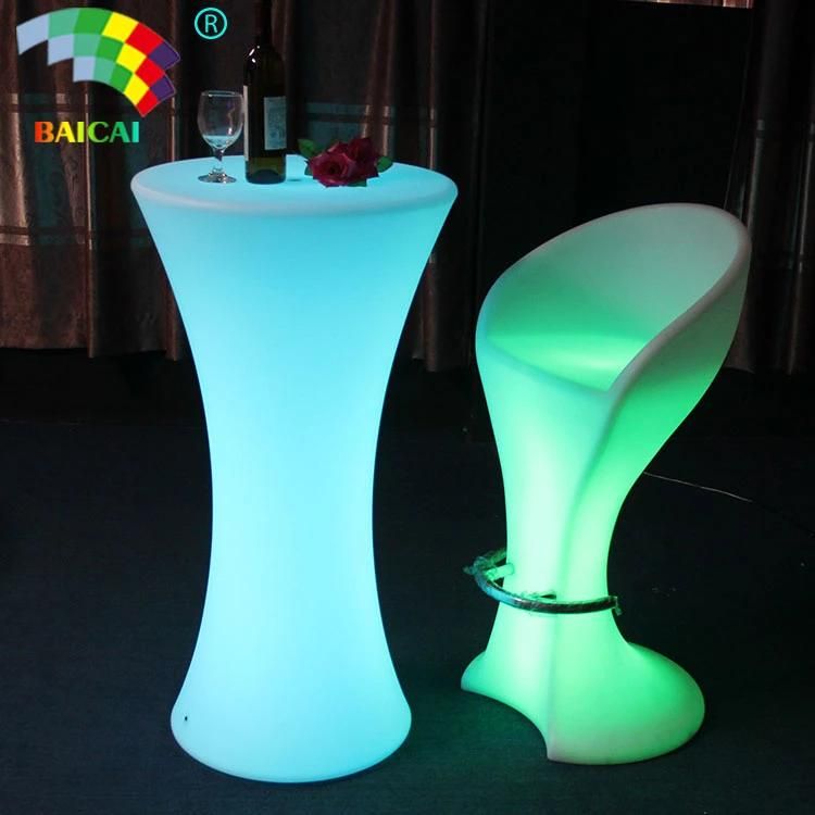 LED Furniture Indoor Outdoor Glowing LED Tall Bar Table