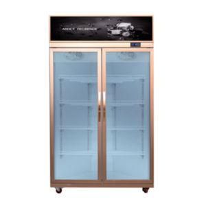 Supermarket Beverage Display Refrigerator Vertical Showcase Big Capacity