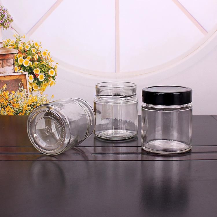 Round Cylinder Glass Candle Jar Glass Holder with Steel Lid