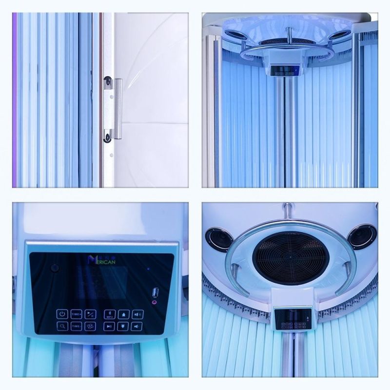 Sunshine Vertical F8 Solarium Aluminium Glass Sunroom for Airbrush Tanning Machine Stand up Beds Sale