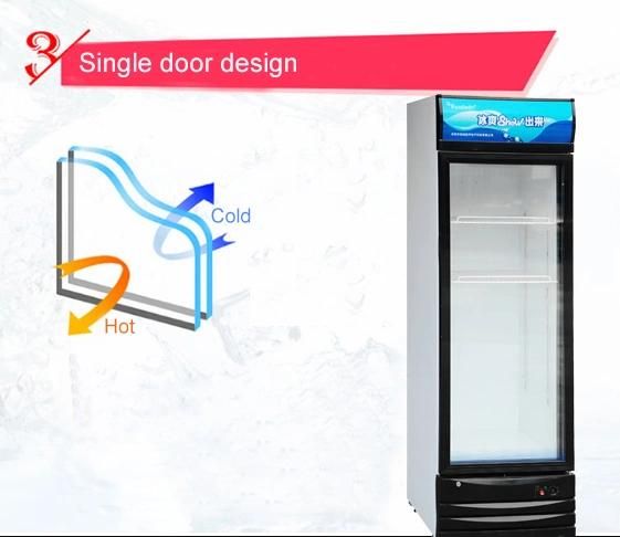 Direct Cooling Vertical Beverage Cooler Showcase with Three Door 1800L