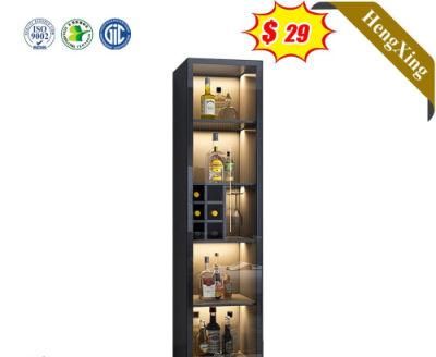 Simple European Style Wine Cabinet Single Glass Door Hhome Floor-Standing Display Cabinet