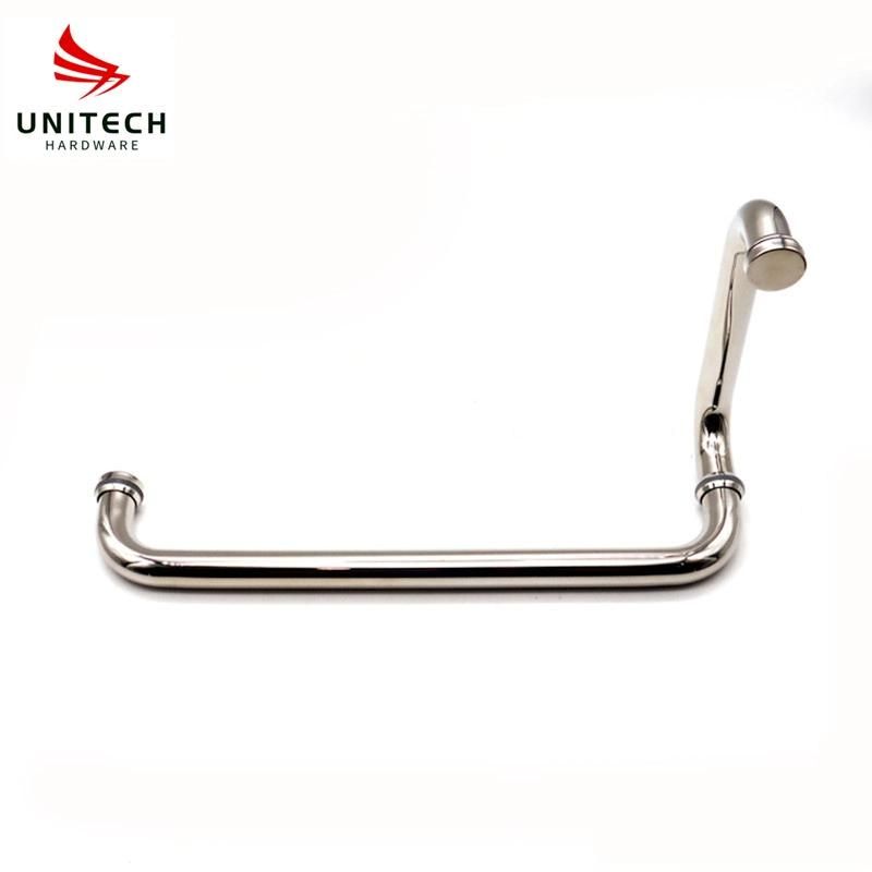 Stainless Steel 304 Bathroom Glass Door Handle for Cabinet Glass Pull Door