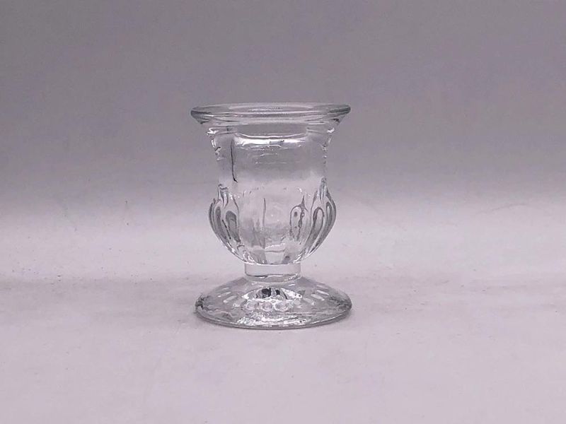 Thick Heavy Clear Glass Tealight Holder Candlestick