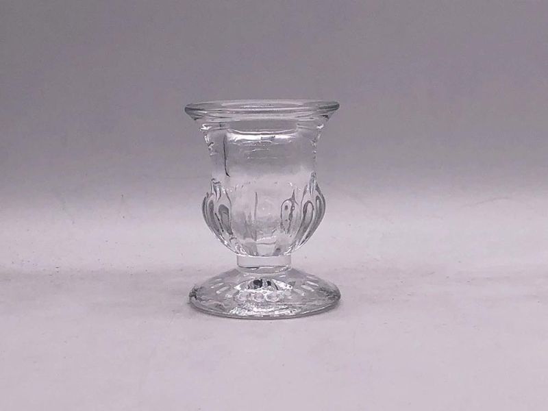 Thick Heavy Clear Glass Tealight Holder Candlestick