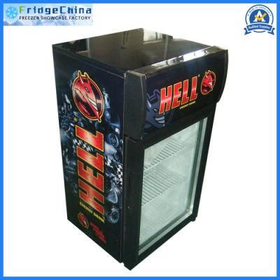 Single Glass Door Beverage Cooler Upright Vertical Showcase for Promotion