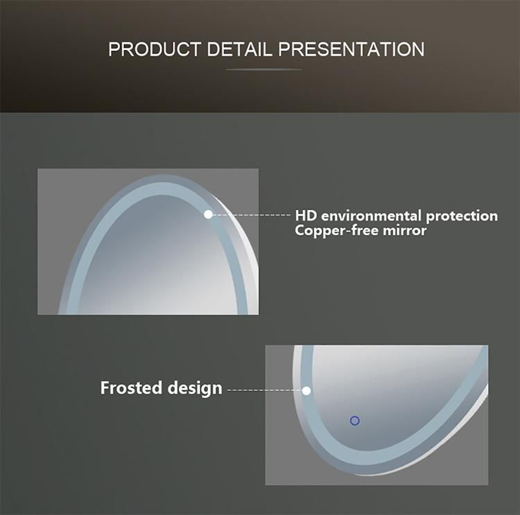 Oval Round IP44 Waterproof Illuminated Backlit LED Bathroom Mirror Lighting China Manufacturer