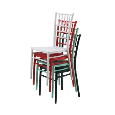 Modern Restaurant Banquet Furniture Wedding Stacking Metal Frame Chiavari Dining Chair