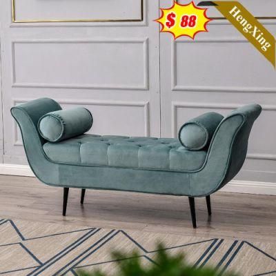 Contemporary Luxury Comfortable Living Room Furniture Blue Fabric Leisure Lounge Chair
