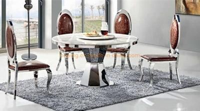 Wedding Chair Cake Table Modern Pearl White Four 6-Seat Marble Top Dining Table 1.2 M