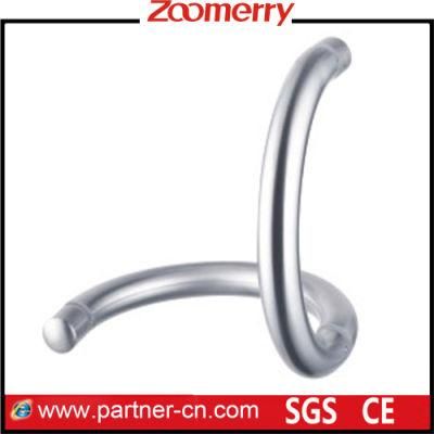 Stainless Steel Tubular Crooked Door Pull Handle for Frameless Shower Doors