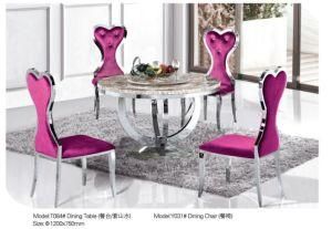 Professional Round Dining Table with Marble/Glass (T084)