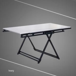 Foldable Wood and Metal Computer Desk Home Office Folding Writing Table