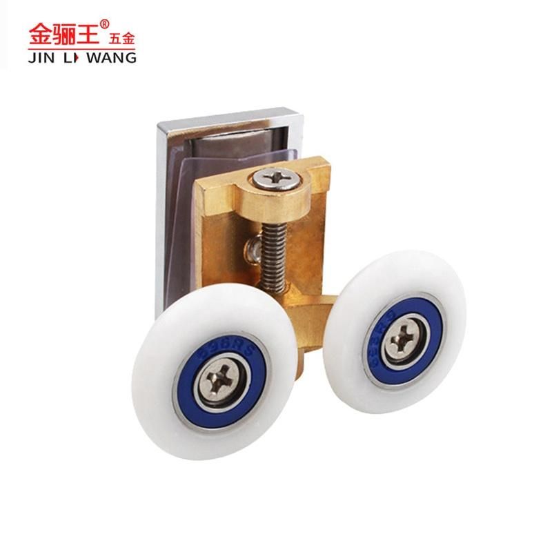 Professional Furniture Hardware Manufacturer Experienced OEM Factory Sliding Glass Door Roller Hanging Door Top Bottom Wheel Pulley for Bathroom Shower Room