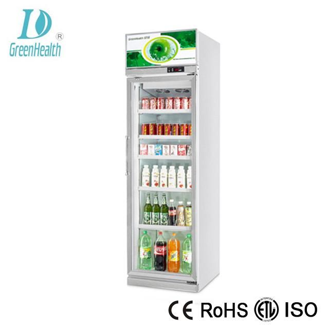 Commercial Glass Door Beverage Display Showcase for Supermarket