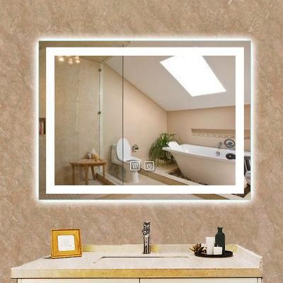 Golden Silver Decorative Bathroom Wall Smart LED Vanity Mirror
