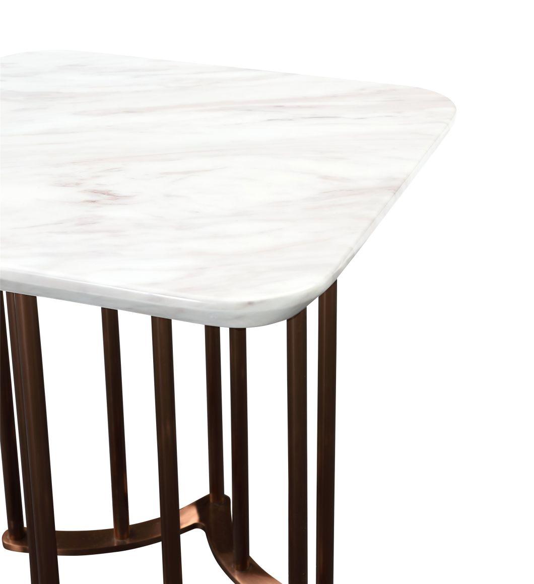 Square Home Lobby Hotel Marble Top Coffee Table for Hotel Bedroom