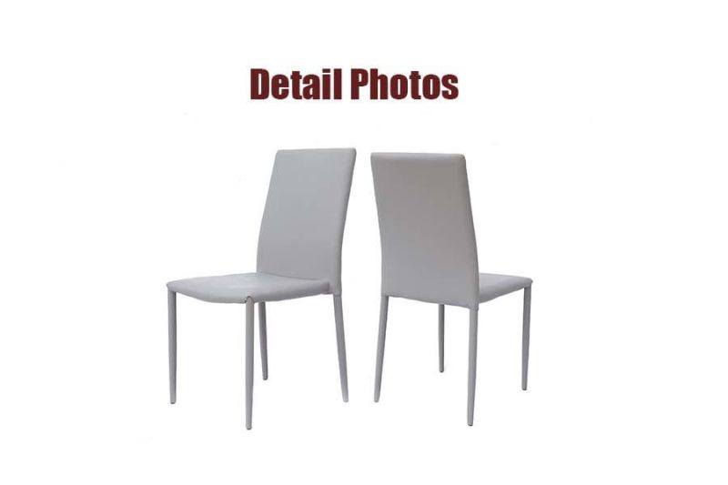 Home Restaurant Furniture Sofa Dining Set PU Faux Leather Metal Steel Dining Chair for Banquet Kitchen