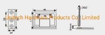 Casting SS304 360 Degree Glass Door Hinge for Frameless Door Cabinet