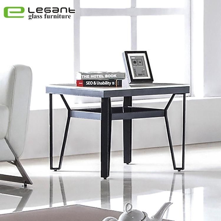 Stainless Steel Table Legs Small Furniture Glass Side Table