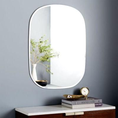 2021 European Market Hot Sal 2-6mm Frameless 50X70cm Oval Rectangle Shape Bathroom Decorative Bath Mirror